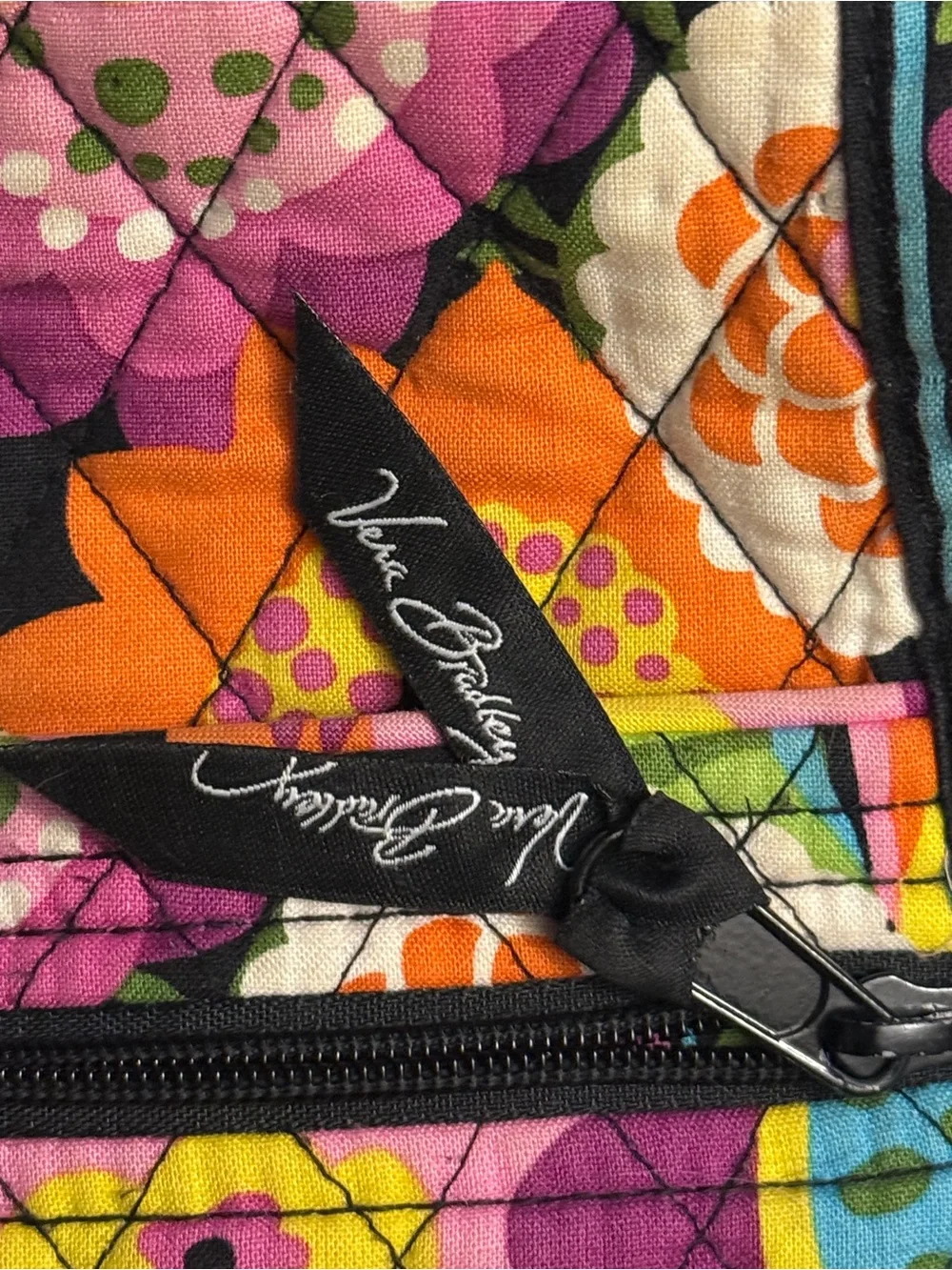 Vera Bradley Purple Floral Quilted Crossbody - Multicolor